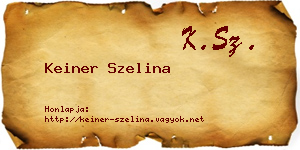 Keiner Szelina névjegykártya